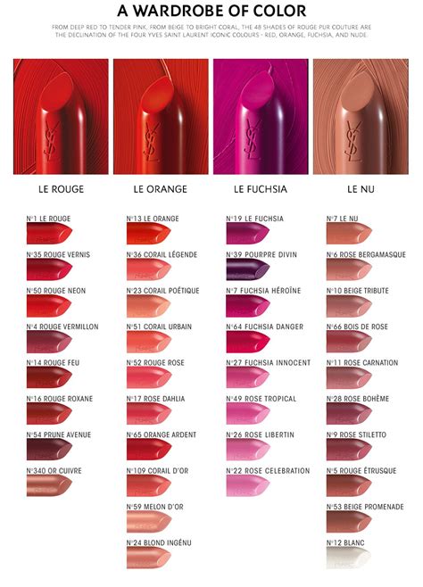 ysl lipstick shade 14|YSL lipstick color chart.